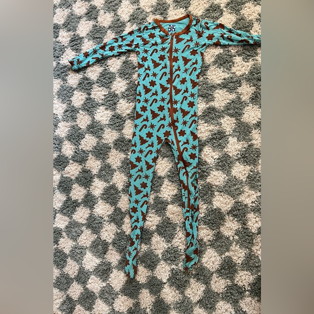 Kickee pants zipper footie pj 4t